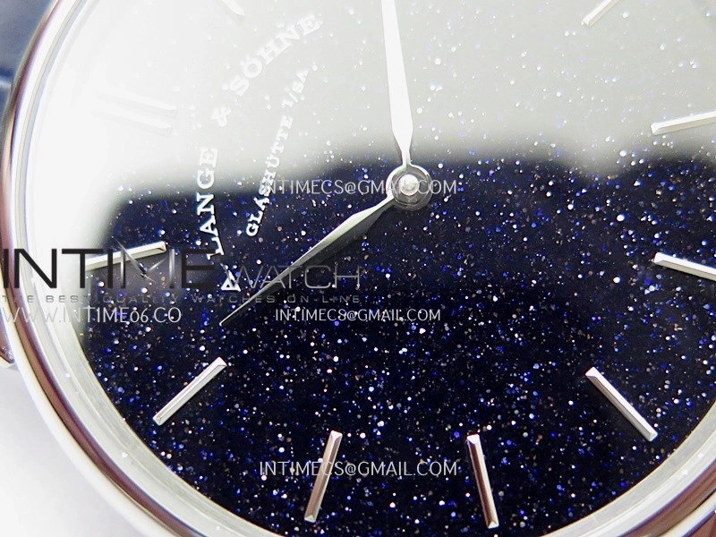 Saxonia Thin 211.026 SS SVF Best Edition Blue Star Dust Dial On Blue Leather Strap A2892